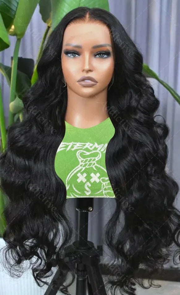 HD Lace Front Body Wave Human Hair Wig – 26"+ Long, 100% Virgin Human Hair, Pre-Plucked Natural Hairline, Transparent Swiss Lace