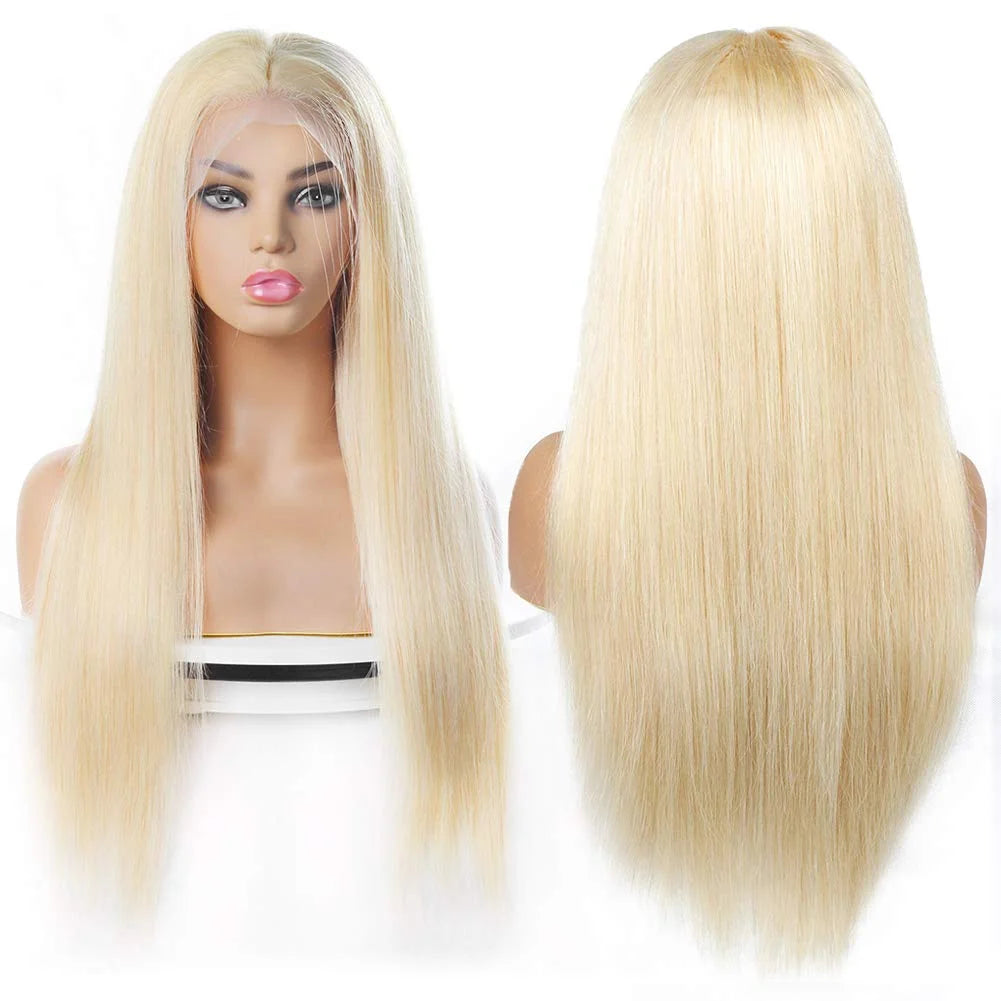 Long Straight Lace Front Wig – Highlight Synthetic Heat-Resistant Wig for Black Women