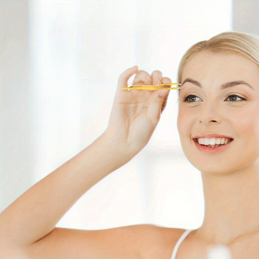 4-Piece Hypoallergenic Stainless Steel Tweezers Set | Precision Tools for Eyebrows, Ingrown Hair Removal, & Lash Extensions