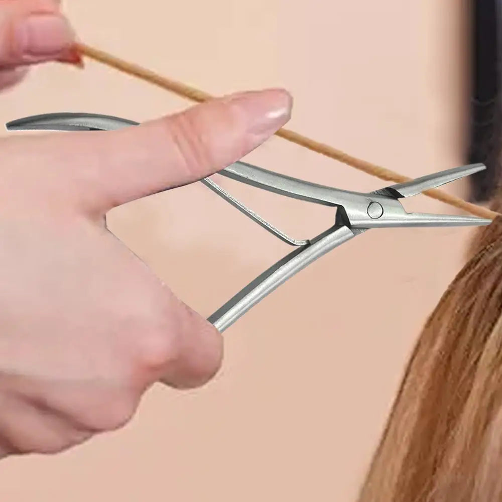Professional Hair Extension Pliers for Nano Ring & Adhesive Extensions | Stainless Steel Flat Clamping Tool