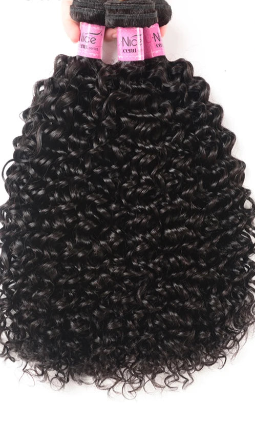 100% Unprocessed Curly Human Hair Bundles – Permed, Dyeable, Machine Double Weft Weaving