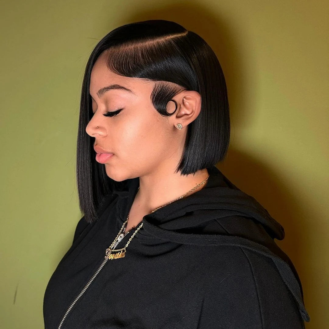 Straight Lace Front Wig – Hair 13x4 Frontal, Short Length (4-16 inches)