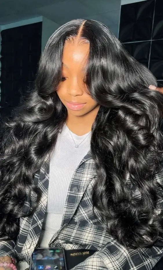 26+ Inch Body Wave Lace Front & Closure Wig – Transparent Swiss Lace