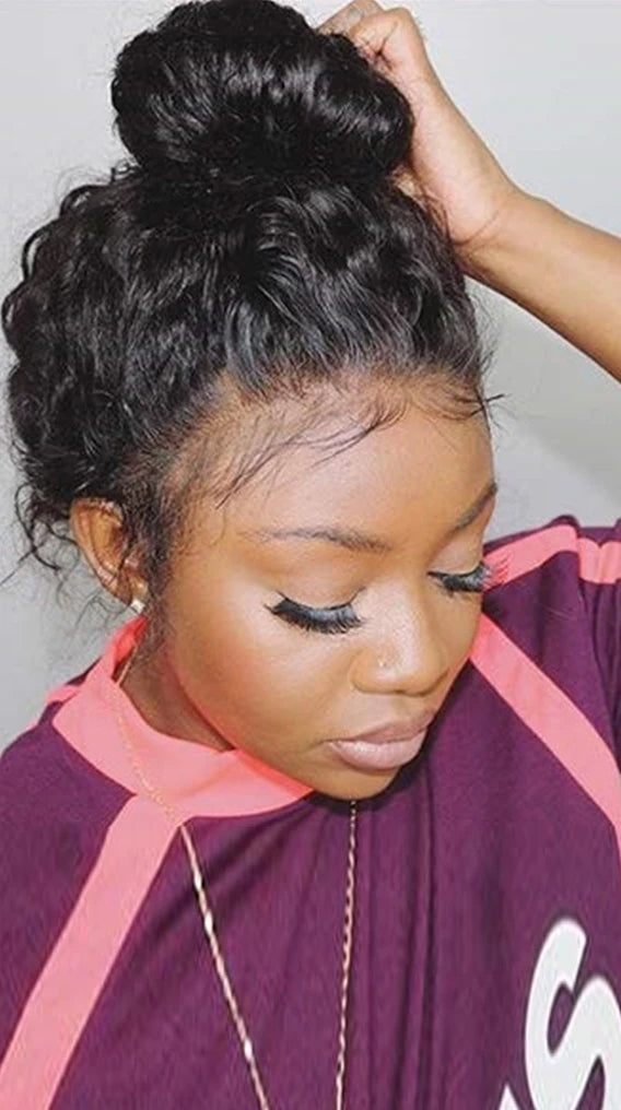 Deep Wave 360 Lace Front Wig – 26+ Inches, Transparent Swiss Lace, HD Frontal Wig with Elastic Band