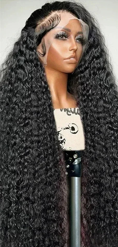 Premium 26+ Inch Deep Wave Lace Front Wig – 13x6/13x4 HD Lace, Full Lace, Permable