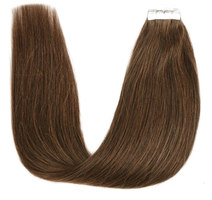 ZURIA Mini Tape-in Hair Extensions – Human Hair, Seamless, Invisible, Hypoallergenic (12-24 Inch)