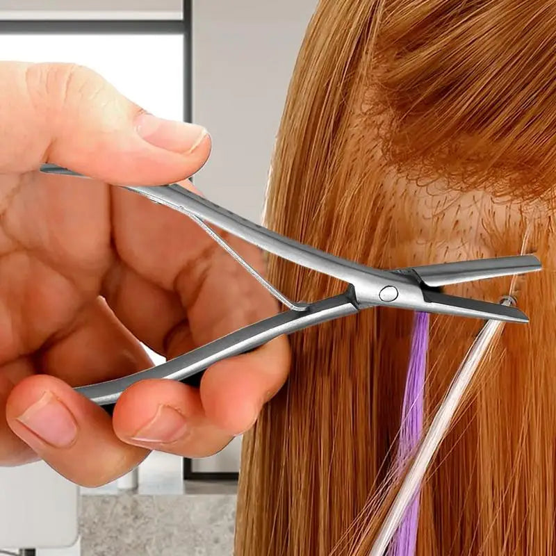 Professional Hair Extension Pliers for Nano Ring & Adhesive Extensions | Stainless Steel Flat Clamping Tool