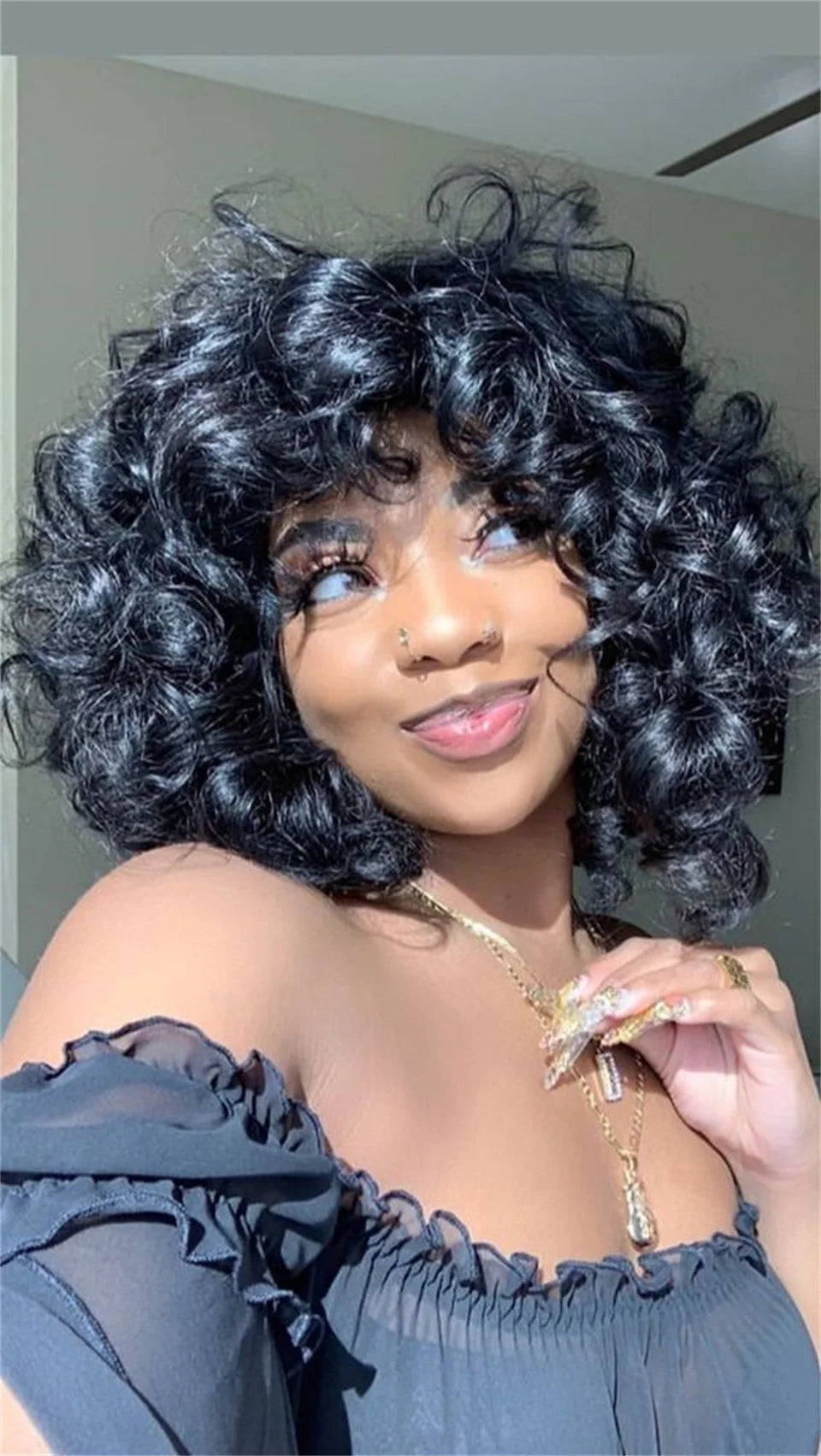 Jerry Curl Lace Front Wig – 100% Human Hair, Natural Bounce, and Volume