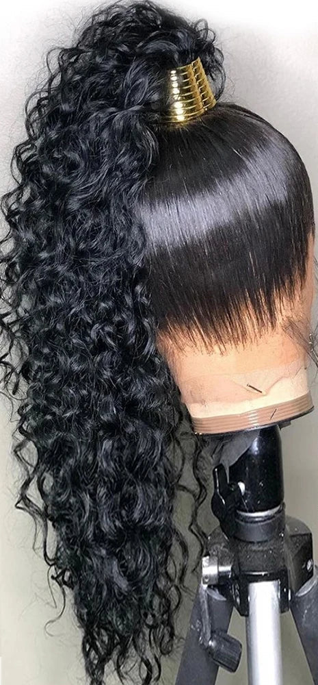 360 Full Lace Glueless Human Hair Wig – Pre Plucked Jerry Curl with HD Transparent Lace, 26+ Inch Long Hair