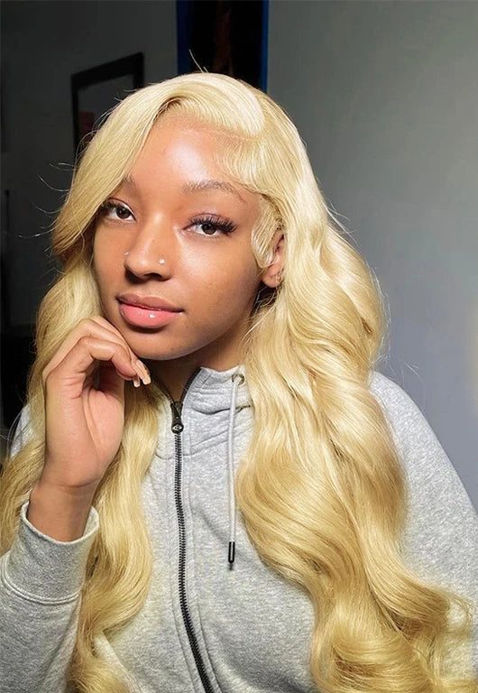 26+ Inch Blonde 613 Body Wave HD Lace Wig – 13x4 & 13x6 Lace Front, Pre-Plucked, 150%-180% Density