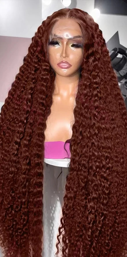 26+ Inch Curly Human Hair Lace Front Wig – 13x4 Lace, Transparent Swiss Lace