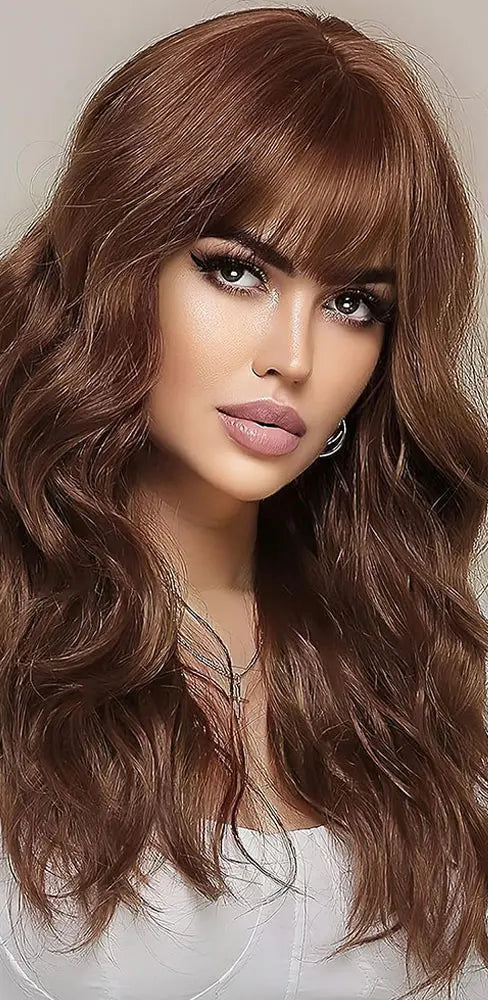 22-Inch Wavy Clip-In Hair Extensions – High-Temperature Fiber, 10 Color Options, Lightweight & Natural Look