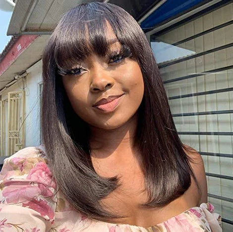 Straight Hair Wig – Silky Smooth, Natural Shine, Average Cap Size