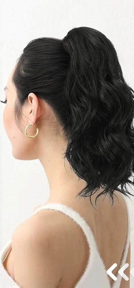 14-Inch Natural Curly Clip-In Hair Extensions – High-Quality Synthetic Fiber in Piano Colors