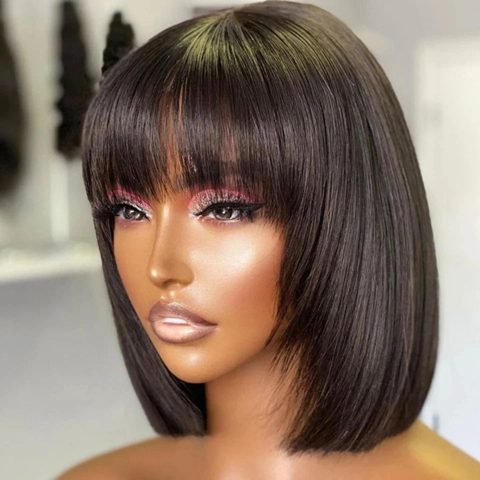 Short Straight Lace Front Wig – 4-16 Inches, Natural Look, All Color Options