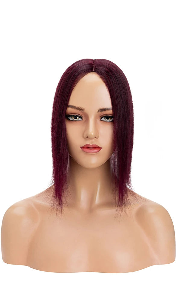 Premium 100% Human Hair Silk Base Topper – Lightweight, Natural Look & Customizable