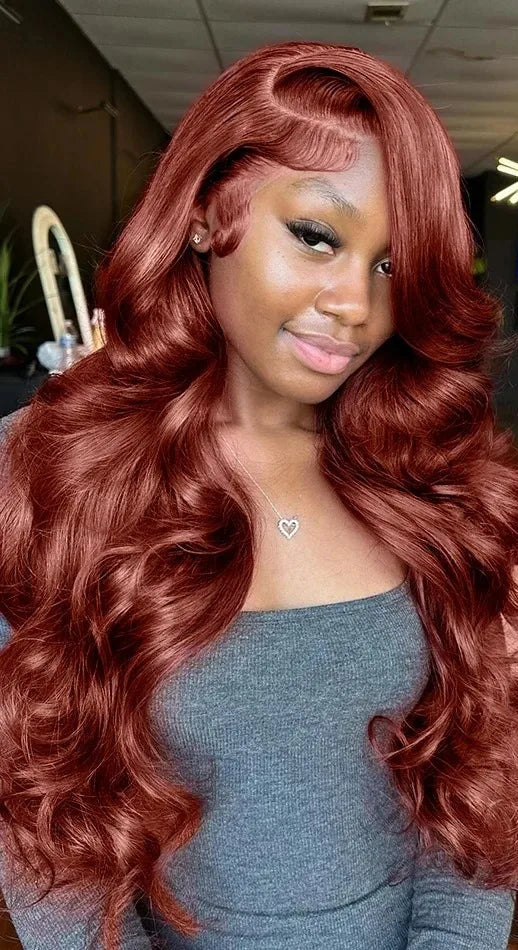 Long Body Wave Lace Front Wig – 14"-32", HD Transparent Lace, 100% Natural Human Hair, Customizable Color
