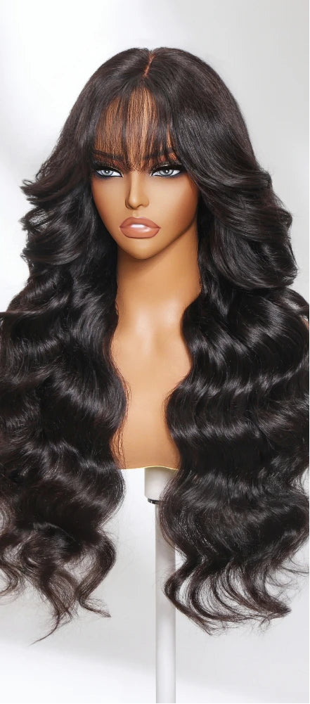 Loose Wave 13x4 Transparent Lace Front Wig – 100% Human Hair, 26+ Inch, Swiss Lace