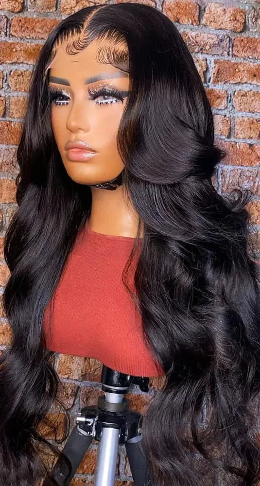 Natural-Looking Wavy Synthetic Lace Wig – Body Wave Daily Use Wig with Heat Resistance