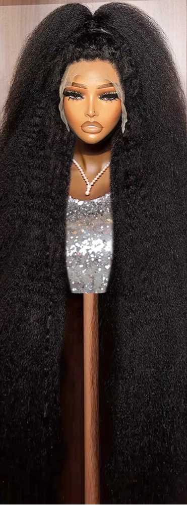 360 Full Lace HD Kinky Straight Lace Front Wig – 100% Hair, 26+ Inch, 13x4/13x6 Lace