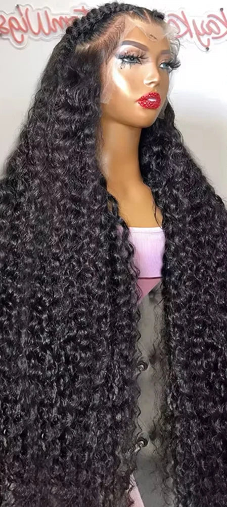 26-Inch Deep Wave Lace Wig – Transparent Swiss Lace with Versatile Frontal Options