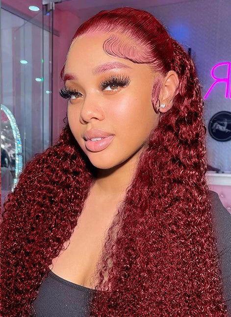 Long 26+ Inch Deep Wave Lace Front Wig – Transparent Swiss Lace, 100% Human Hair