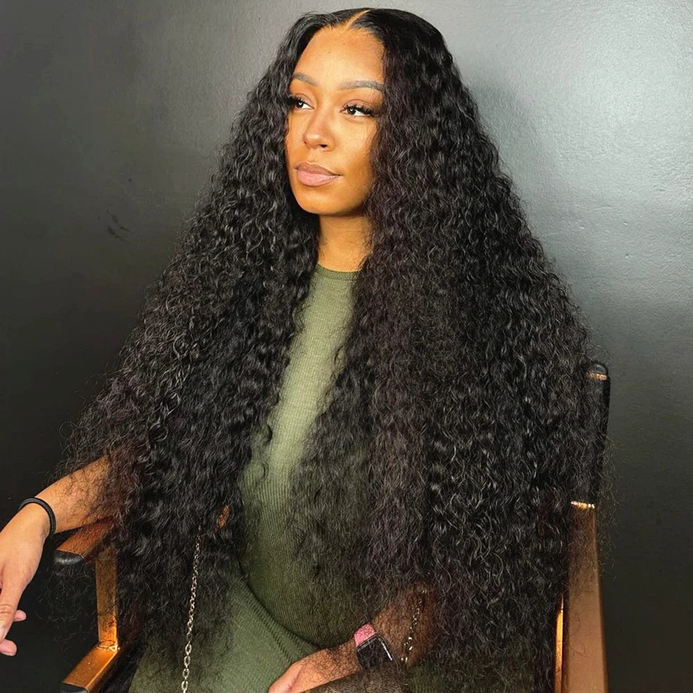 26-Inch Water Wave HD Lace Front Wig – Human Hair, Pre-Plucked, 13x6 & 13x4 Lace Options