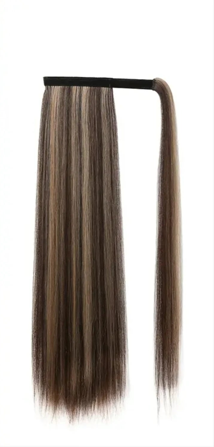Premium Heat-Resistant Straight Synthetic Clip-In Ponytail Extension – Perfect for Daily Wear & Special Occasions