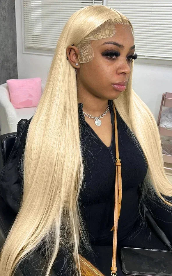 Straight Lace Front Wig – 100% Hair, Pre-Plucked with Baby Hair, 13x4/13x6 HD Transparent Lace, 180%-200% Density