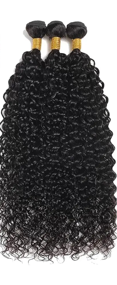 Deep Wave Human Hair Weaving Extensions - Machine Double Weft, Permed, Suitable for Darker Colors, Autumn Collection