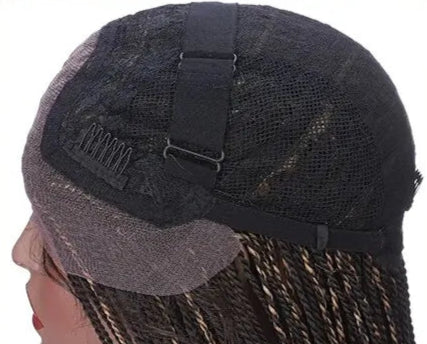 30-Inch Box Braids Lace Front Wig – Senegalese Twist Braided Wig for Women, Heat Resistant Synthetic with Baby Hair