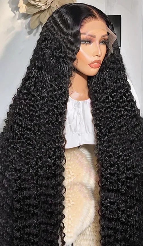 26-Inch Deep Wave Lace Wig – Transparent Swiss Lace with Versatile Frontal Options