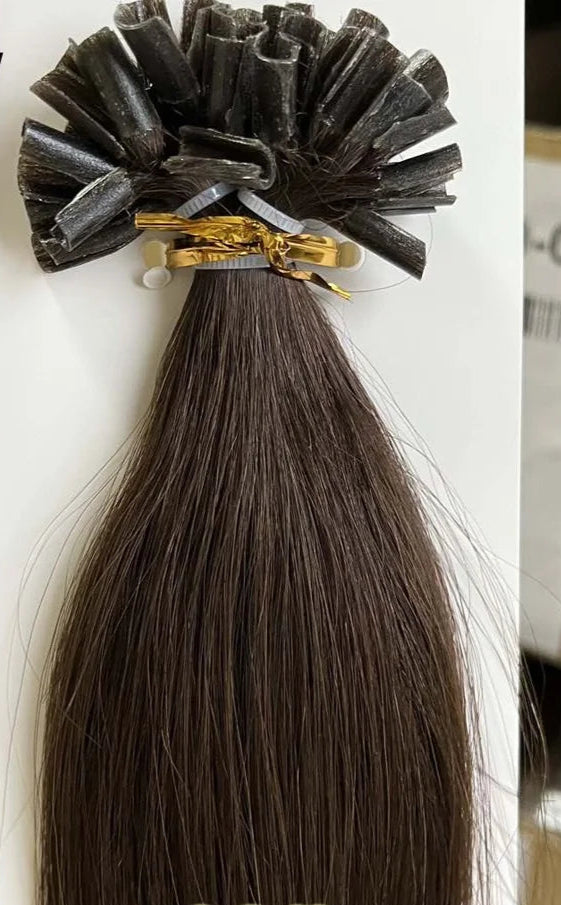 iSheeny U-Tip Human Hair Extensions - Natural Straight Fusion Hair, 12-20 Inches, 50pcs Pack