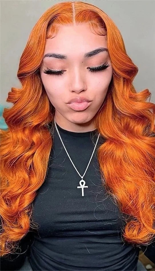 26+ Inch Body Wave Lace Front Wig – Transparent Lace, Natural Human Hair, Long & Voluminous