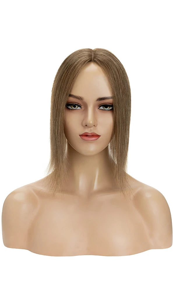 Premium Human Hair Topper – Silk Base, Straight Texture, 13 Color Options