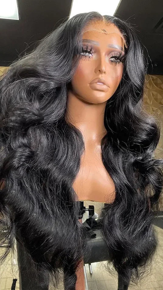 26-40 Inch Body Wave Human Hair Wig – 13x4 & 13x6 HD Lace Front, Pre-Plucked, 180%-200% Density