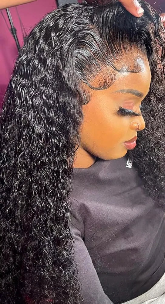 30 Inches 360 Full Lace Curly Wig – HD Transparent Lace, Glueless, Human Hair