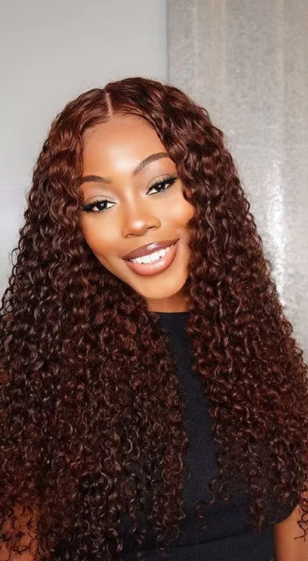 26+ Inch Curly Human Hair Lace Front Wig – 13x4 Lace, Transparent Swiss Lace