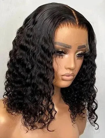 Vietnamese Remy Human Hair Deep Wave Lace Wig – Short Length (4-16 inches), 13x6 & 5x5 Lace Options