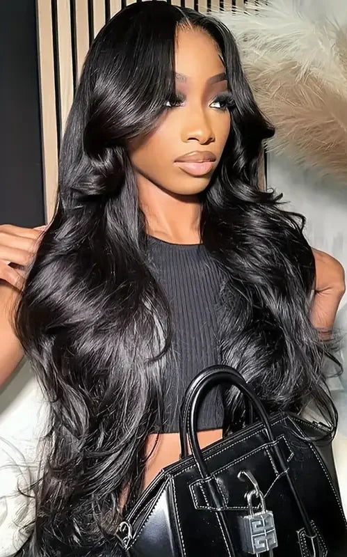 360 Lace Frontal Body Wave Wig – HD Transparent Lace, Human Hair, Versatile for Ponytail Styles