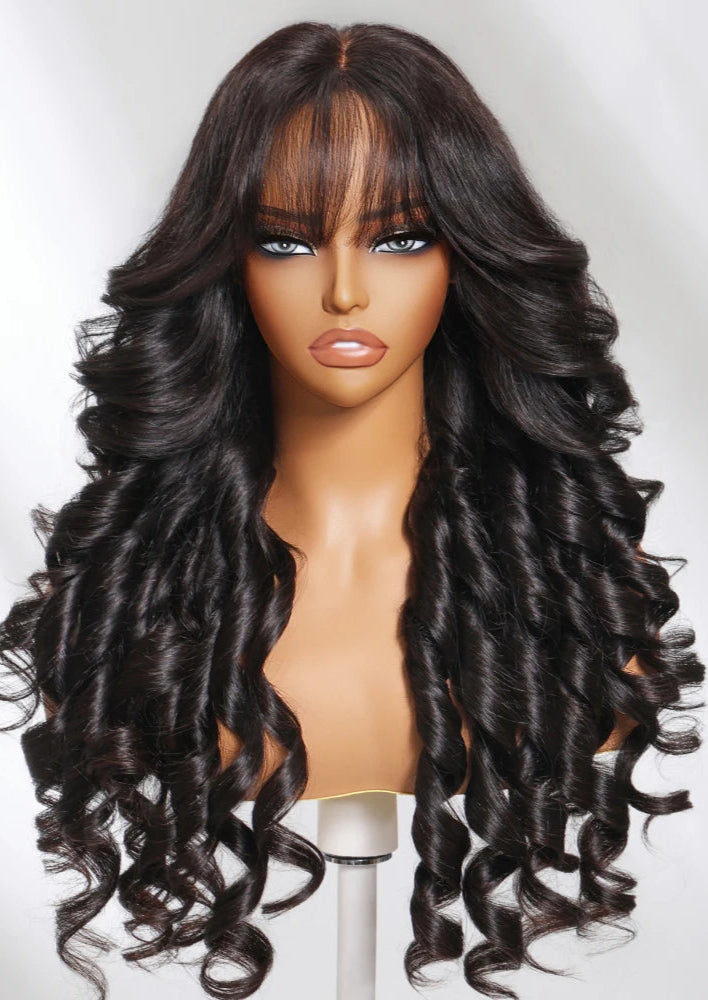 Loose Wave 13x4 Transparent Lace Front Wig – 100% Human Hair, 26+ Inch, Swiss Lace
