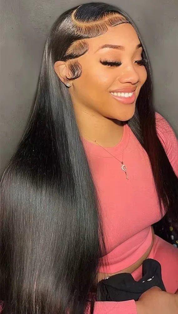 13x6 HD Transparent Lace Front Wig – 26+ Inch Straight Human Hair, Dyeable & Permable"