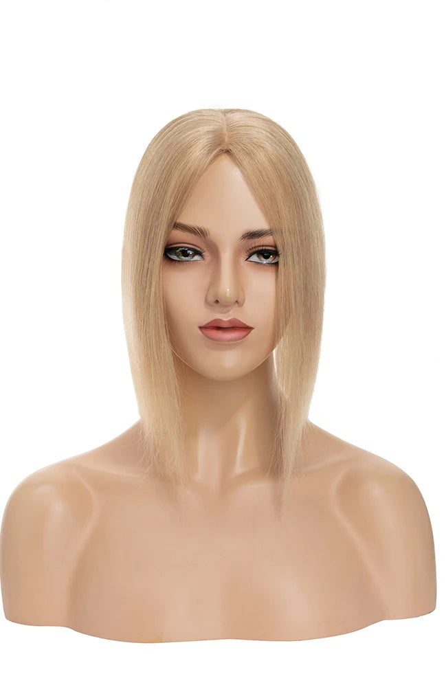 Premium 100% Human Hair Silk Base Topper – Lightweight, Natural Look & Customizable