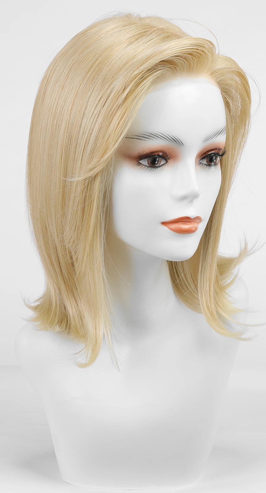 Short Ombre Brown & Golden Futura Lace Front Wig – Heat Resistant Glueless Monofilament Wig