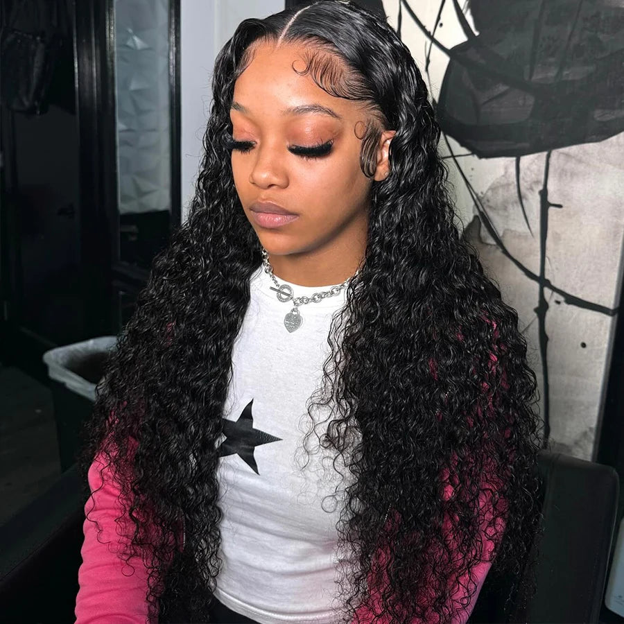 Premium 26+ Inch Deep Wave Lace Front Wig – Hair, Lace Closure & Front Options