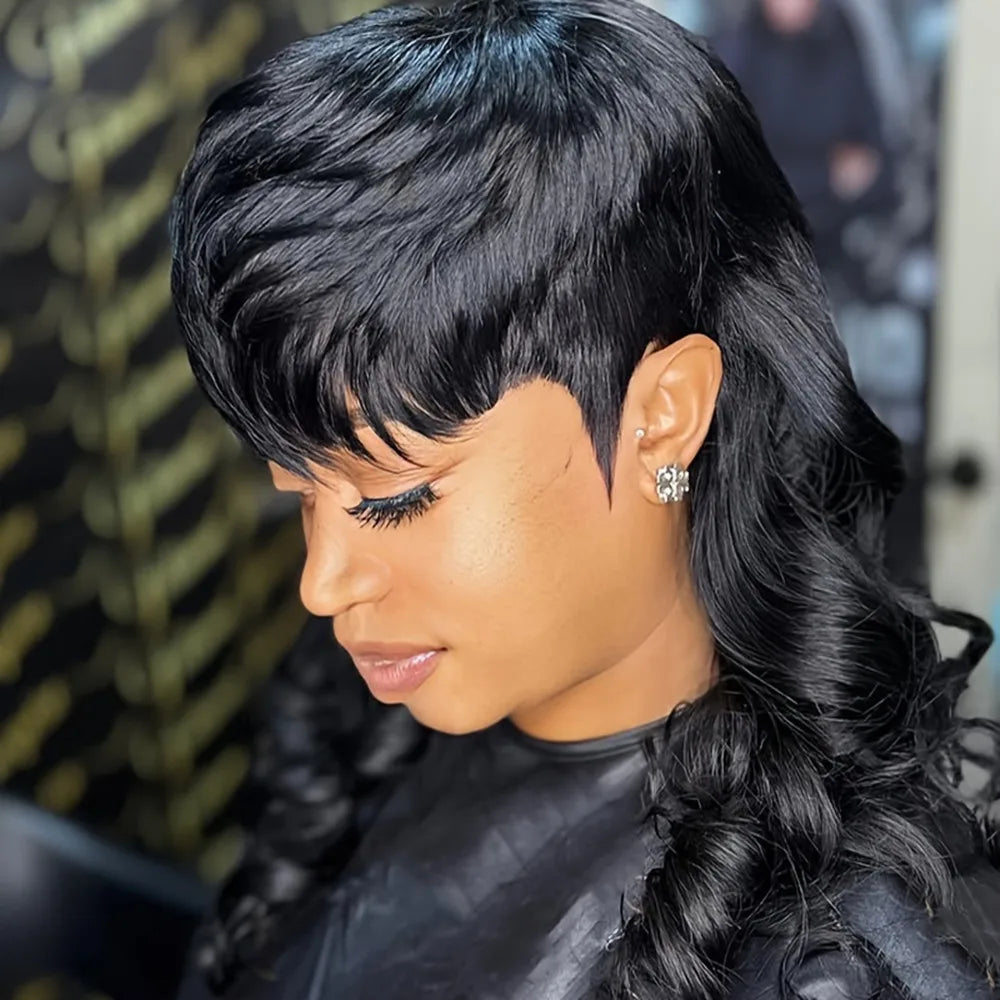 Stunning Medium-Length Curly Wig – 100% Remy Human Hair