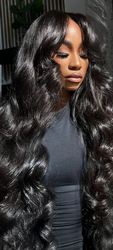 Long 26+ Inch Body Wave Lace Front Wig – Transparent Swiss Lace, 100% Human Hair