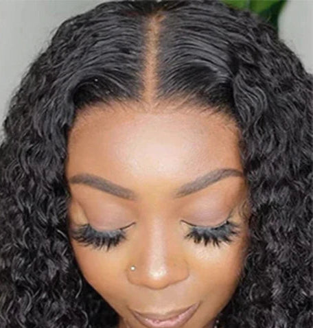 Short Deep Wave Lace Front Wig – Hair, Natural Look, Transparent Lace