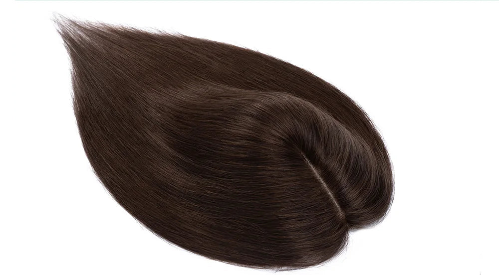Premium Human Hair Topper – Silk Base, Straight Texture, 13 Color Options