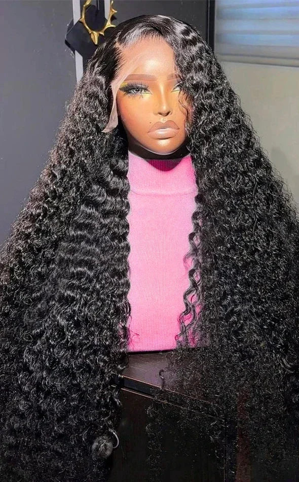 26-Inch Water Wave HD Lace Front Wig – Hair, 13x6 & 13x4 Options, Pre-Plucked Hairline